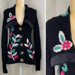 Anthropologie Cardigan Black Sweater